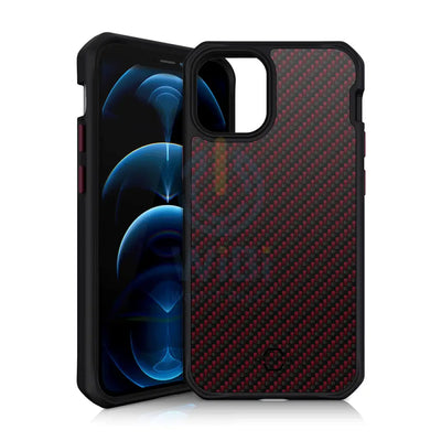 Itskins Carbon Case - Apple iPhone 12 Pro Max / Red Carbon Accessories > Mobiles & Tablets