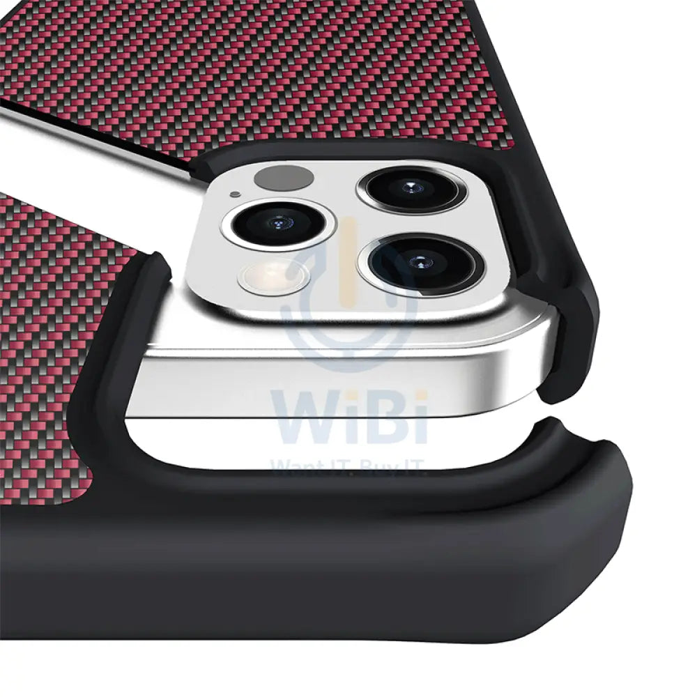 Itskins Carbon Case - Apple iPhone 12 & 12 Pro / Red Carbon Accessories > Mobiles & Tablets