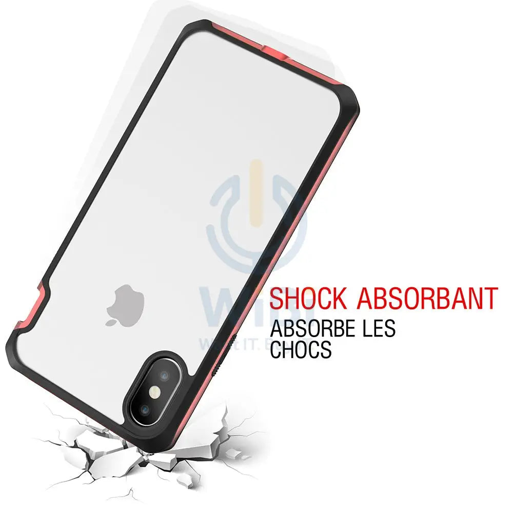 Itskins Hybrid Edge Metallic Frame Case Anti Shock Up To 2 Mtr For iPhone Xs Max - Rose Gold Accessories > Mobiles &