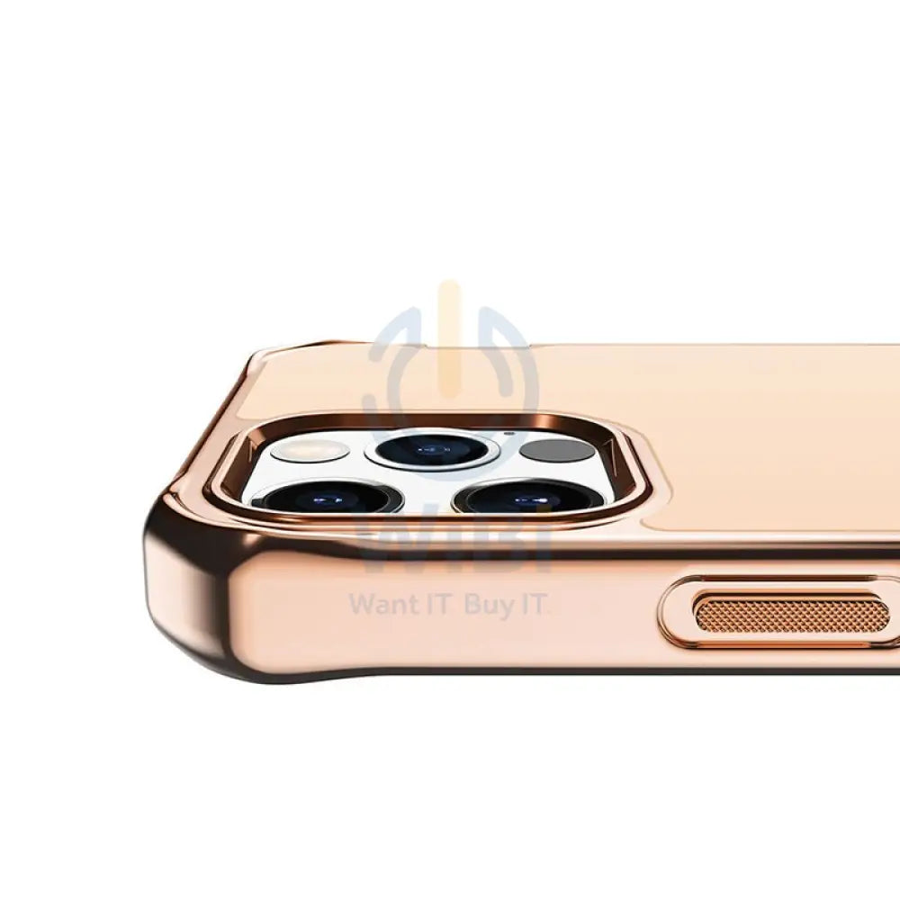 Itskins Hybrid Glass Case - Apple iPhone 12 & 12 Pro / Gold Accessories > Mobiles & Tablets