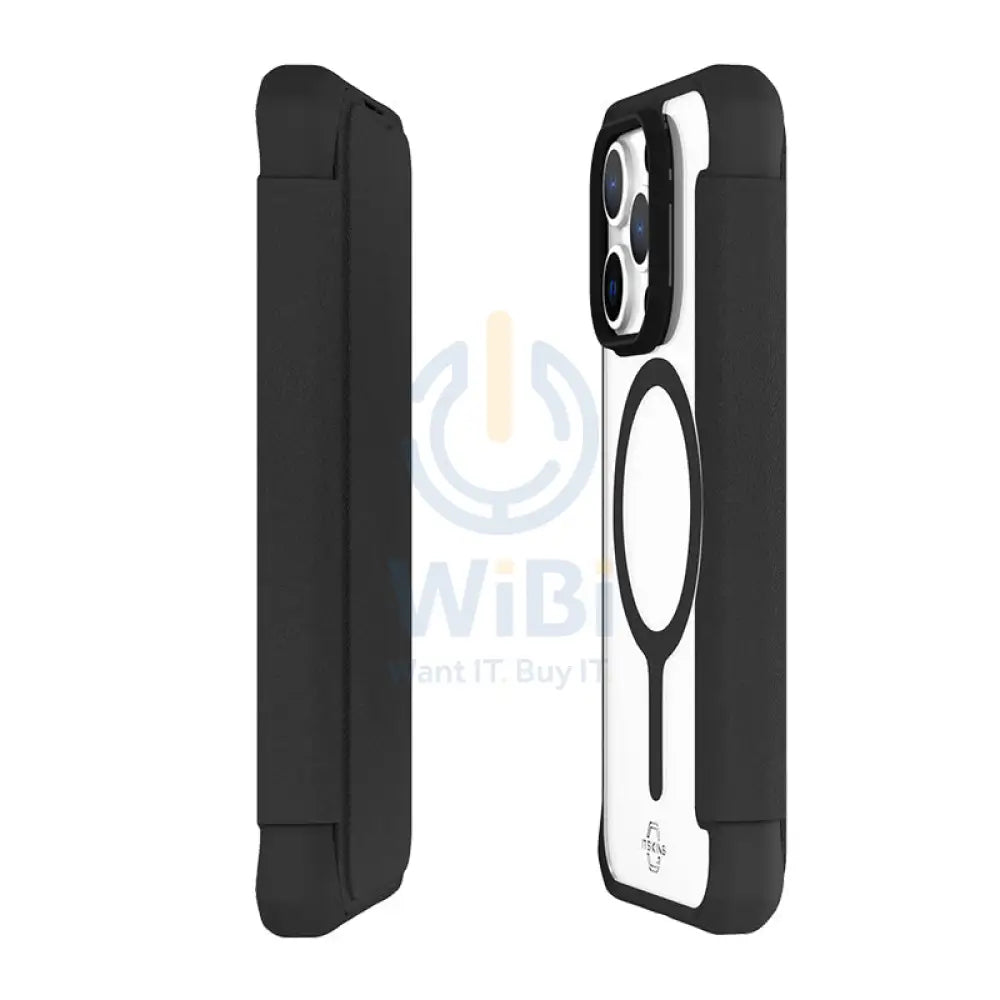 Itskins Hybrid Magfolio Leather Case - Apple iPhone 15 Pro Max / Black Accessories > Mobiles & Tablets > Mobiles >