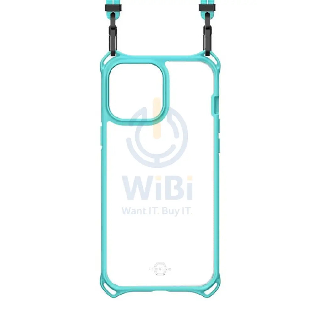 Itskins Hybrid Sling Case - Apple iPhone 13 Pro Max / Light Blue And Transparent Accessories > Mobiles & Tablets