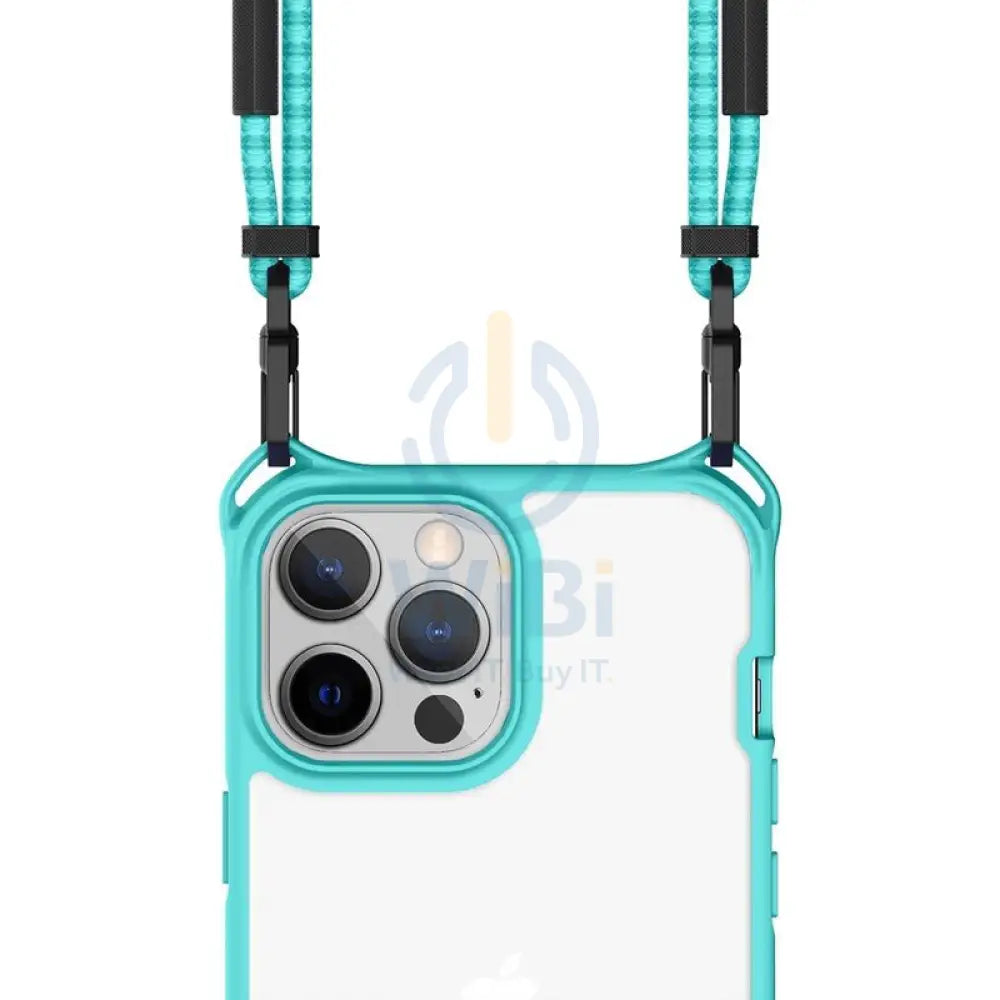 Itskins Hybrid Sling Case - Apple iPhone 13 Pro Max / Light Blue And Transparent Accessories > Mobiles & Tablets