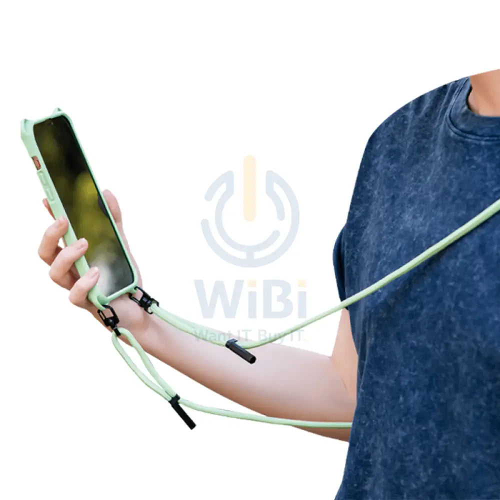 Itskins Hybrid Sling Case - Apple iPhone 13 Pro Max / Light Green And Transparent Accessories > Mobiles & Tablets