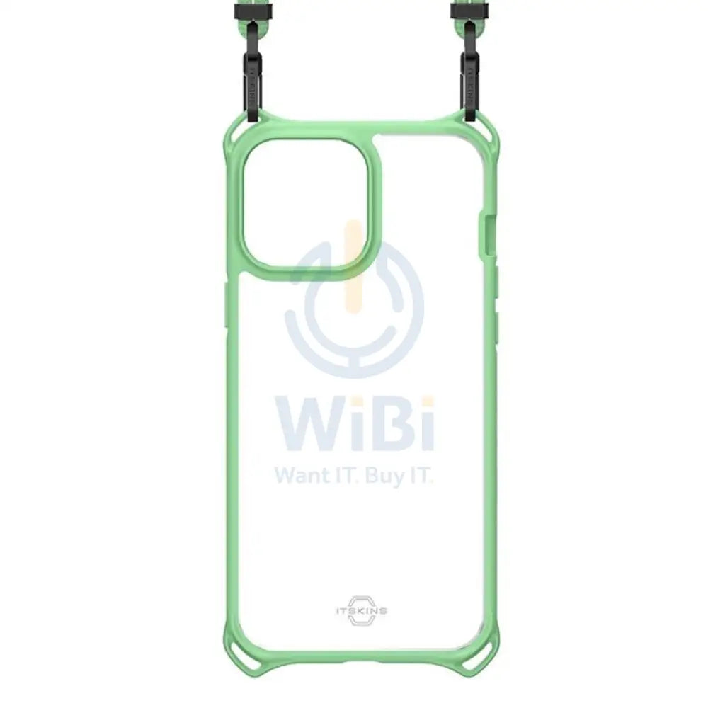 Itskins Hybrid Sling Case - Apple iPhone 13 Pro Max / Light Green And Transparent Accessories > Mobiles & Tablets