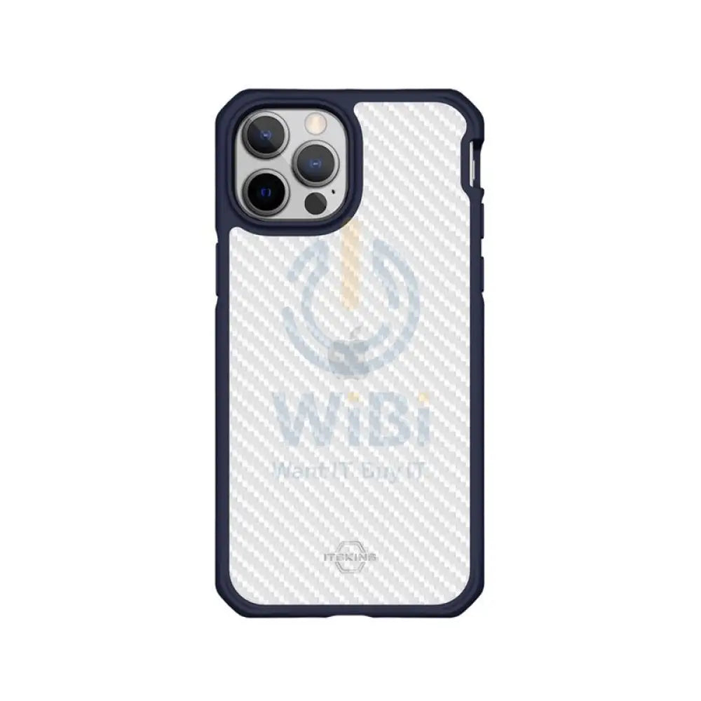 Itskins Hybrid Tek Case - 3M Drop Safe / iPhone 13 Pro / Deep Blue And Transparent