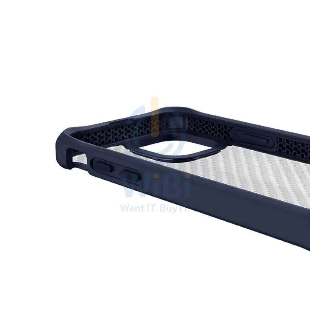 Itskins Hybrid Tek Case - 3M Drop Safe / iPhone 13 Pro / Deep Blue And Transparent