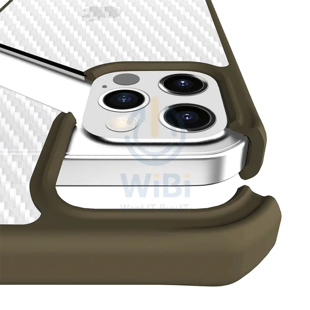 Itskins Hybrid Tek Case - Apple iPhone 12 Pro Max / Kaki And Transparent Accessories > Mobiles & Tablets