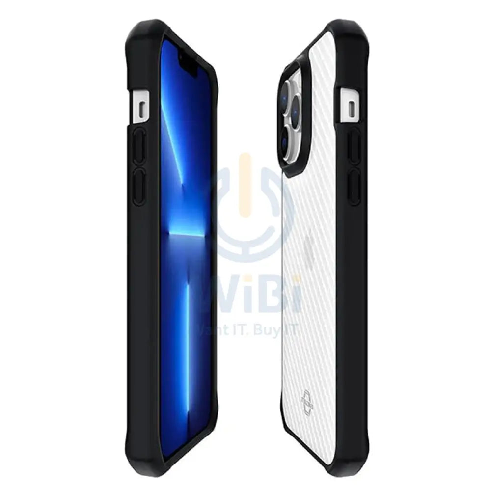 Itskins Hybrid Tek Case - Apple iPhone 14 Pro / Black And Transparent Accessories > Mobiles & Tablets