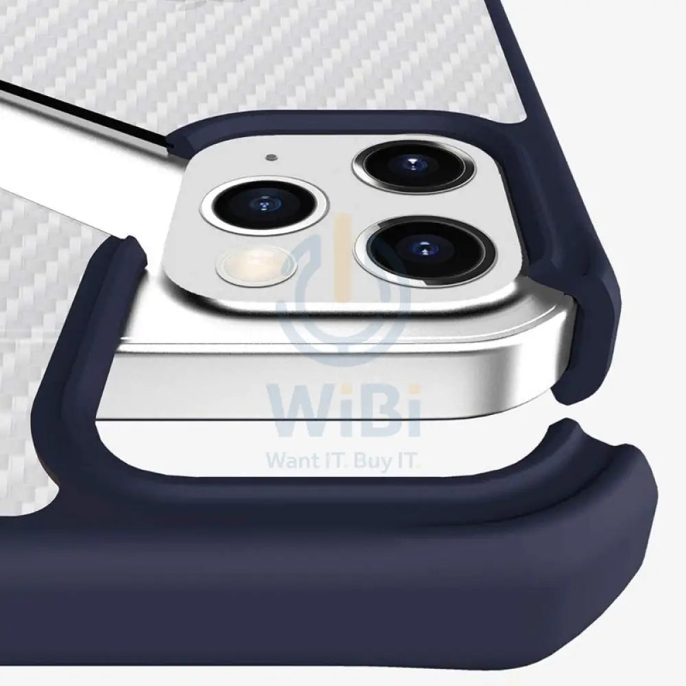 Itskins Hybrid Tek Case - Apple iPhone 14 Pro Max / Deep Blue And Transparent Accessories > Mobiles & Tablets