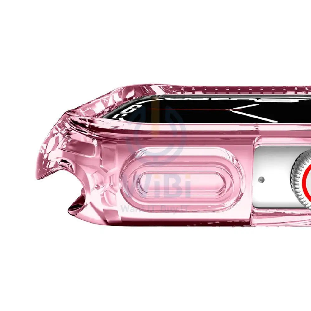 Itskins Spectrum Clear Series Case - 45mm / Apple Watch 7 / Light Pink Accessories > Smart Watches > Cases & Screen