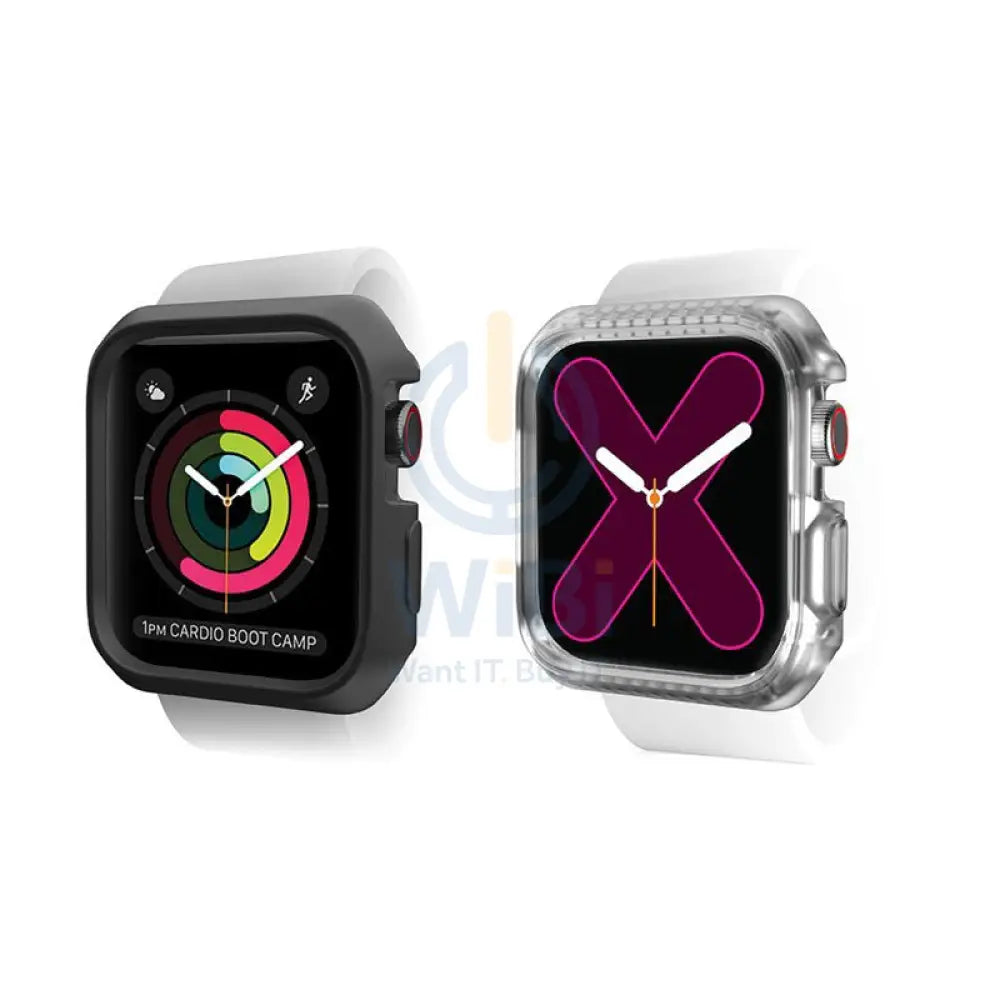Itskins Spectrum Metal Case - 40mm / Apple Watch Series 6 / 5 / 4 / Se / Black + Clear - Pack of 2 Accessories > Smart