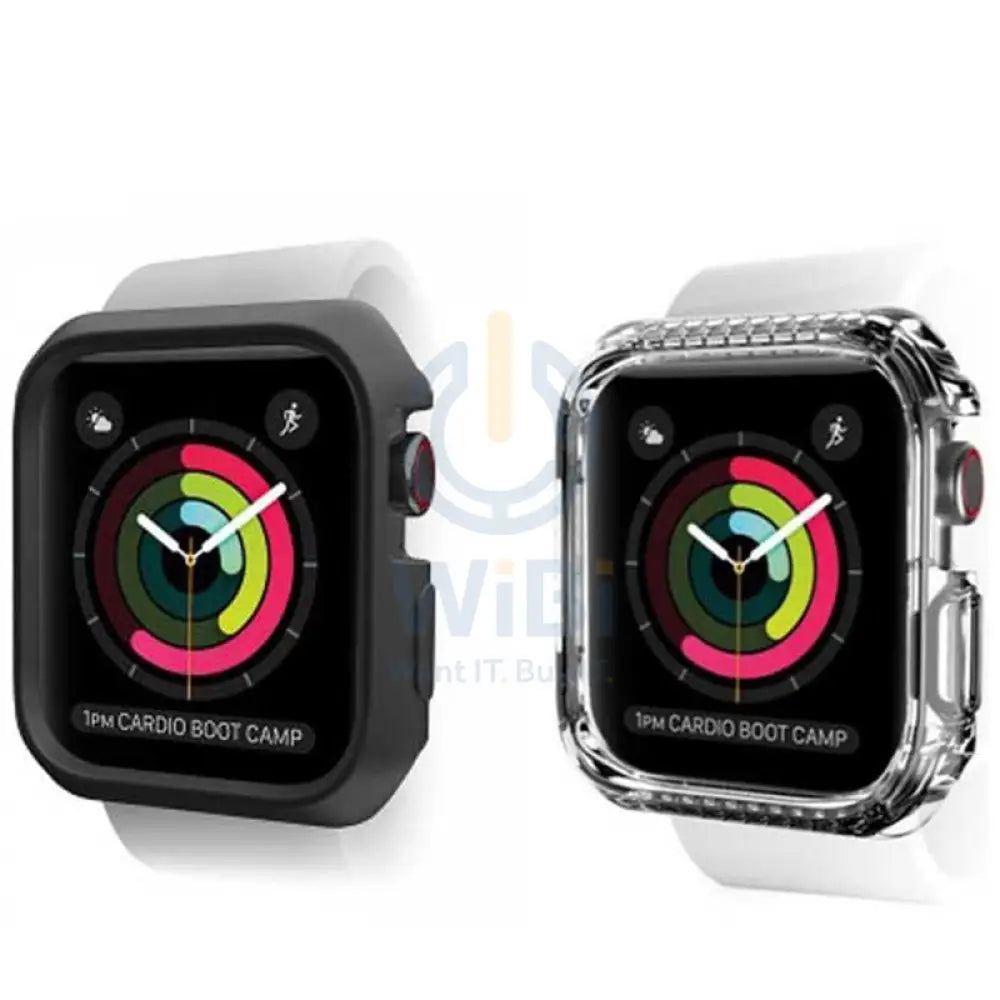 Itskins Spectrum Metal Case - 40mm / Apple Watch Series 6 / 5 / 4 / Se / Black + Clear - Pack of 2 Accessories > Smart