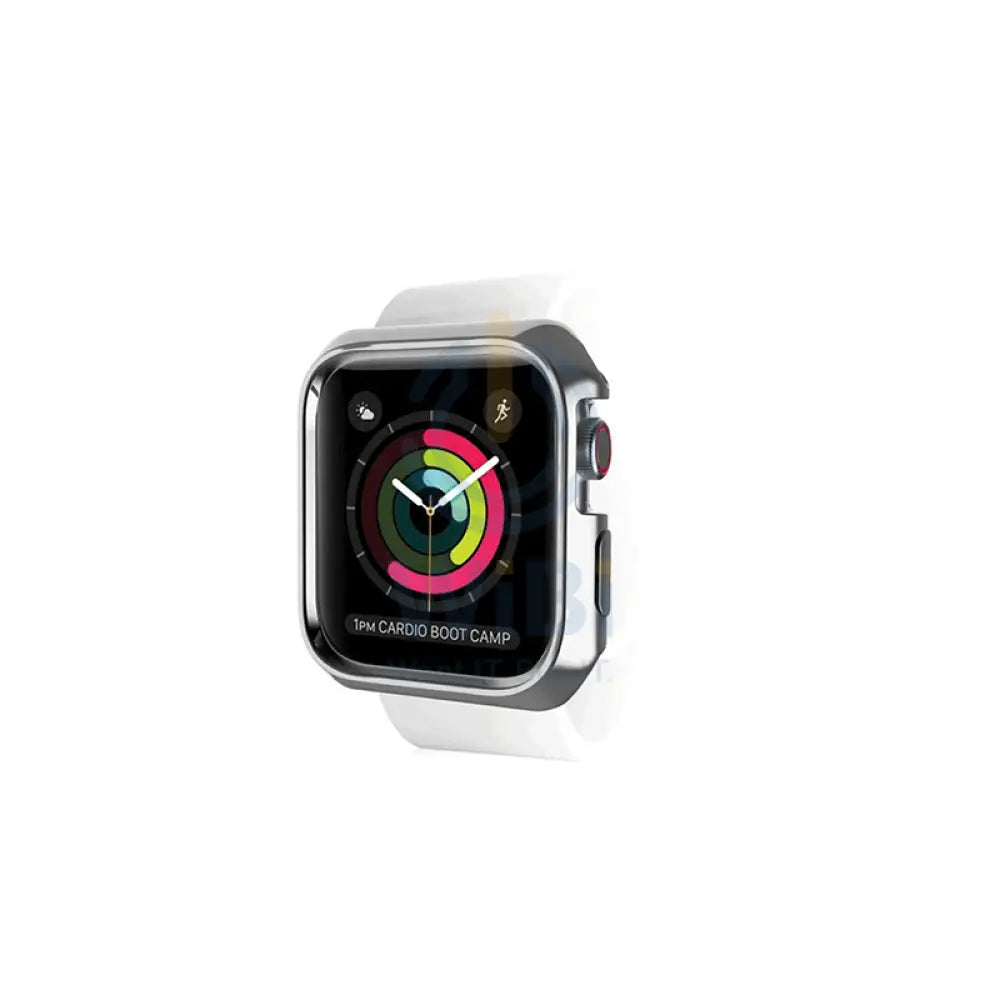 Itskins Spectrum Metal Case - 44mm / Apple Watch Series 5 / Silver + Clear - Pack of 2 Accessories > Smart Watches >