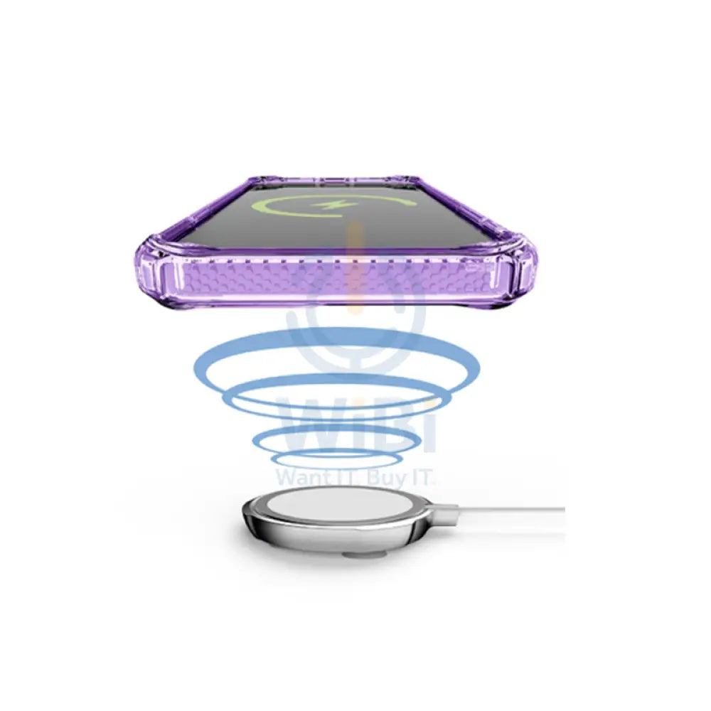 Itskins Supreme Magclear Cover - Apple iPhone 13 Pro / Light Purple And Light Purple Print Accessories > Mobiles &