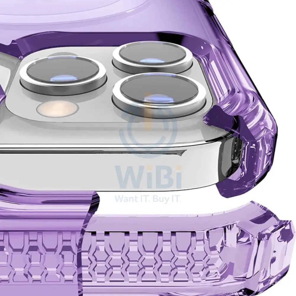 Itskins Supreme Magclear Cover - Apple iPhone 13 Pro / Light Purple And Light Purple Print Accessories > Mobiles &