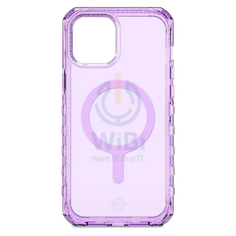 Itskins Supreme Magclear Cover - Apple iPhone 13 Pro / Light Purple And Light Purple Print Accessories > Mobiles &