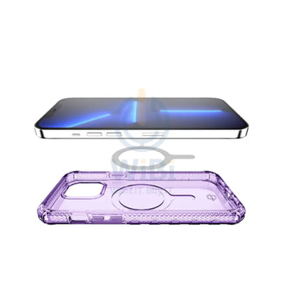Itskins Supreme Magclear Cover - Apple iPhone 13 Pro / Light Purple And Light Purple Print Accessories > Mobiles &