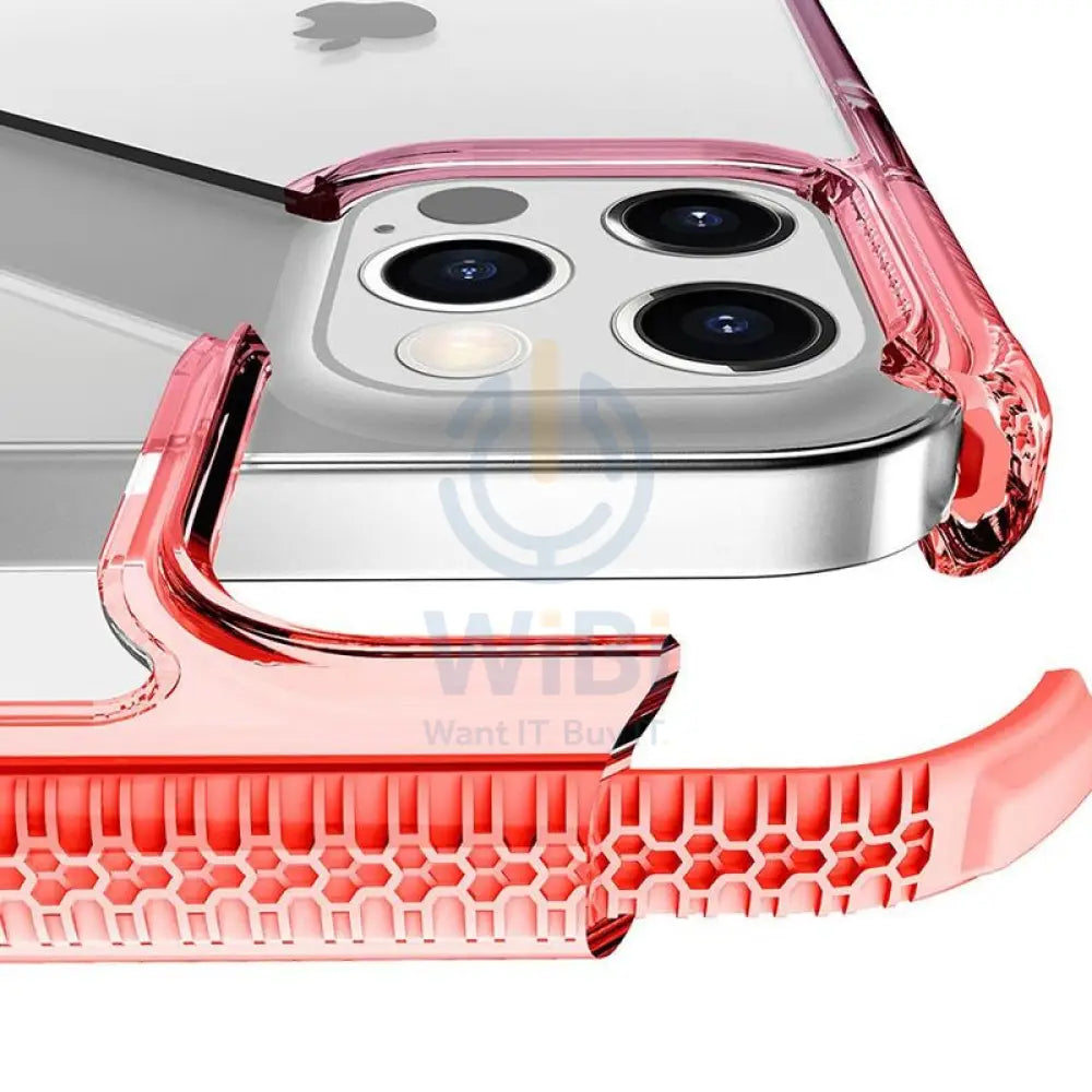 Itskins Supreme Prism Case - Apple iPhone 12 Pro Max / Coral And Black Accessories > Mobiles & Tablets