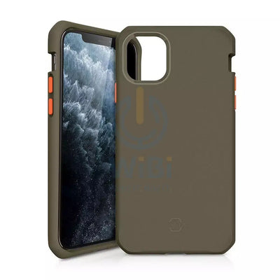 Itskins Supreme Solid Case - Apple iPhone 11 Pro / Kaki & Orange Accessories > Mobiles & Tablets