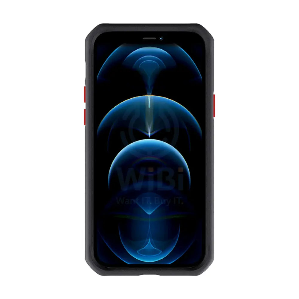 Itskins Supreme Solid Case For iPhone 12 Pro Max - Black And Red Accessories > Mobiles & Tablets