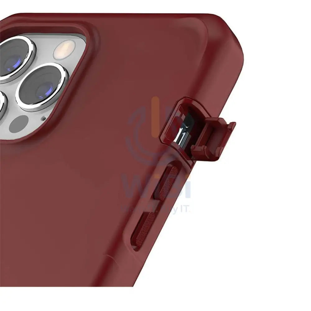 Itskins Supreme Solid For iPhone 13 Pro - Burgandy Red Accessories > Mobiles & Tablets