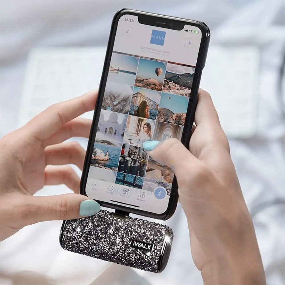 اي ووك  بلس بوكيت بلس  بطارية الجيب ل ايفون - 4500 مللي امبير / لايتننج / أسود ماس اكسسوارات  طاقة محولات