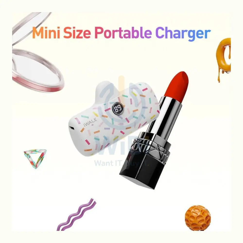 iWalk Linkme Pro Fast Type-C Charge With Battery Display - 4800mAh / White Accessories > Power Bank