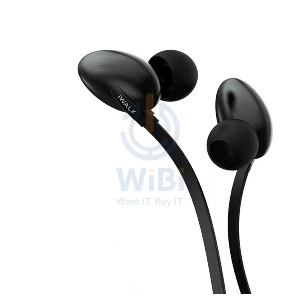 iWALK Necklace Style Handfree Earphone - 3.5mm Jack / Black