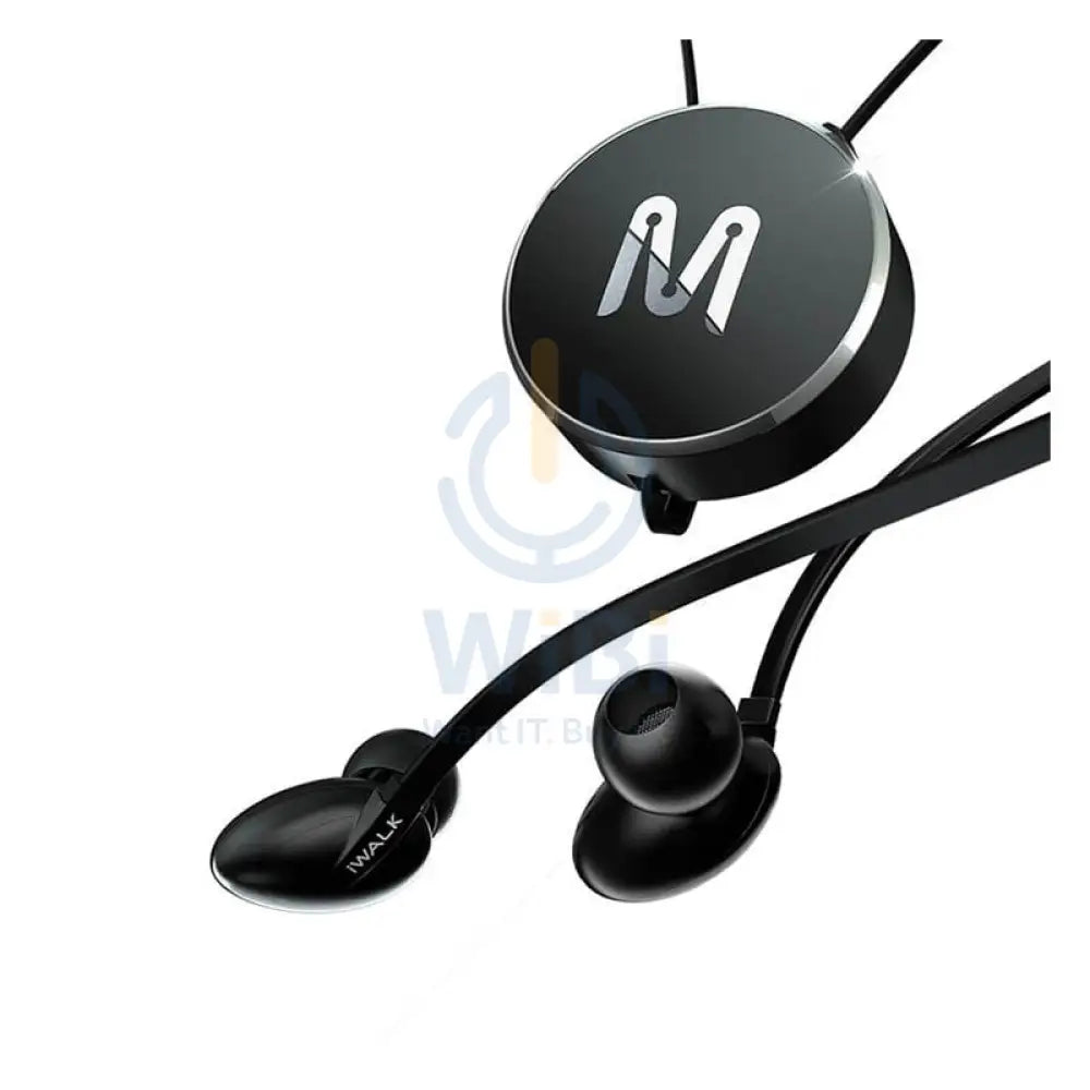 iWALK Necklace Style Handfree Earphone - 3.5mm Jack / Black