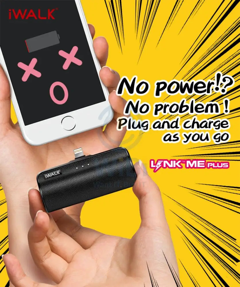 Iwalk Pocket Battery For Link Me Plus iPhone - Black Accessories > Power Adapters