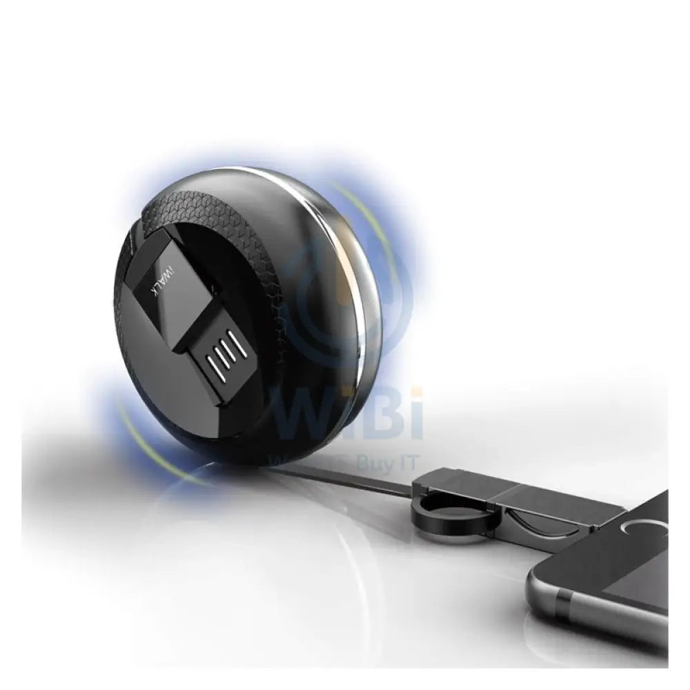 iWALK Retractable 2 IN 1 Charging Cable - Mirco-USB / Lightning / 1 Meter / Black