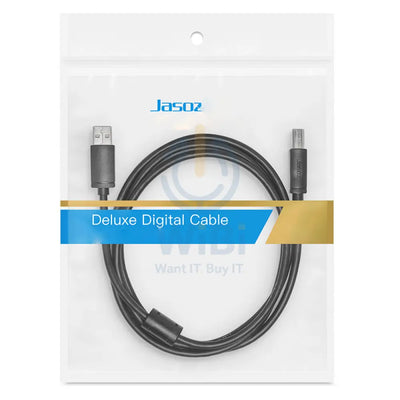 Jasoz D105 USB 2.0 Print Cable - 2 Meter / Black Accessories > Printers & Scanners > Printers > Printer Cables