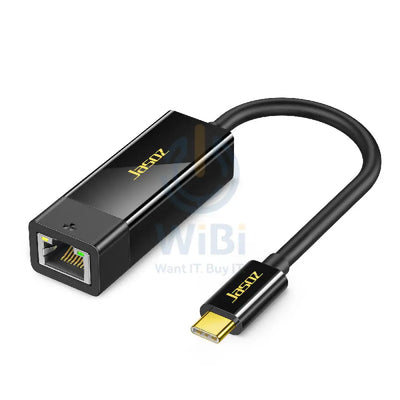 Jasoz F107 Type-C to RJ45 Gigabit Network Card - Black Networking Products > Network Card