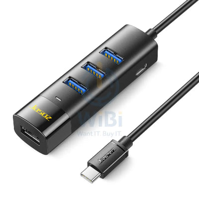 Jasoz F117 4-Port Type-C to USB 3.0 Hub - Black Accessories > USB Hub