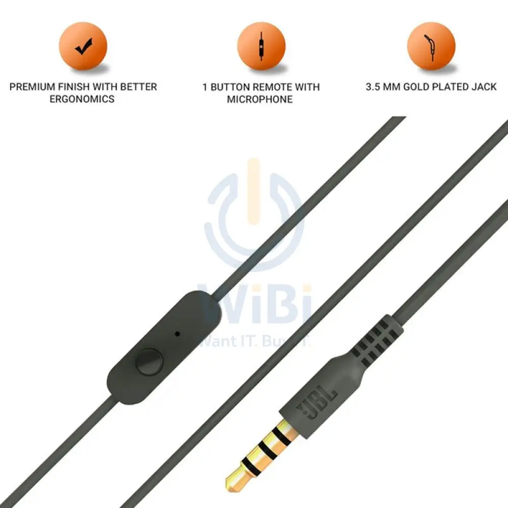 JBL C200 In-ear earphones - Black Accessories > Audio > Headphones