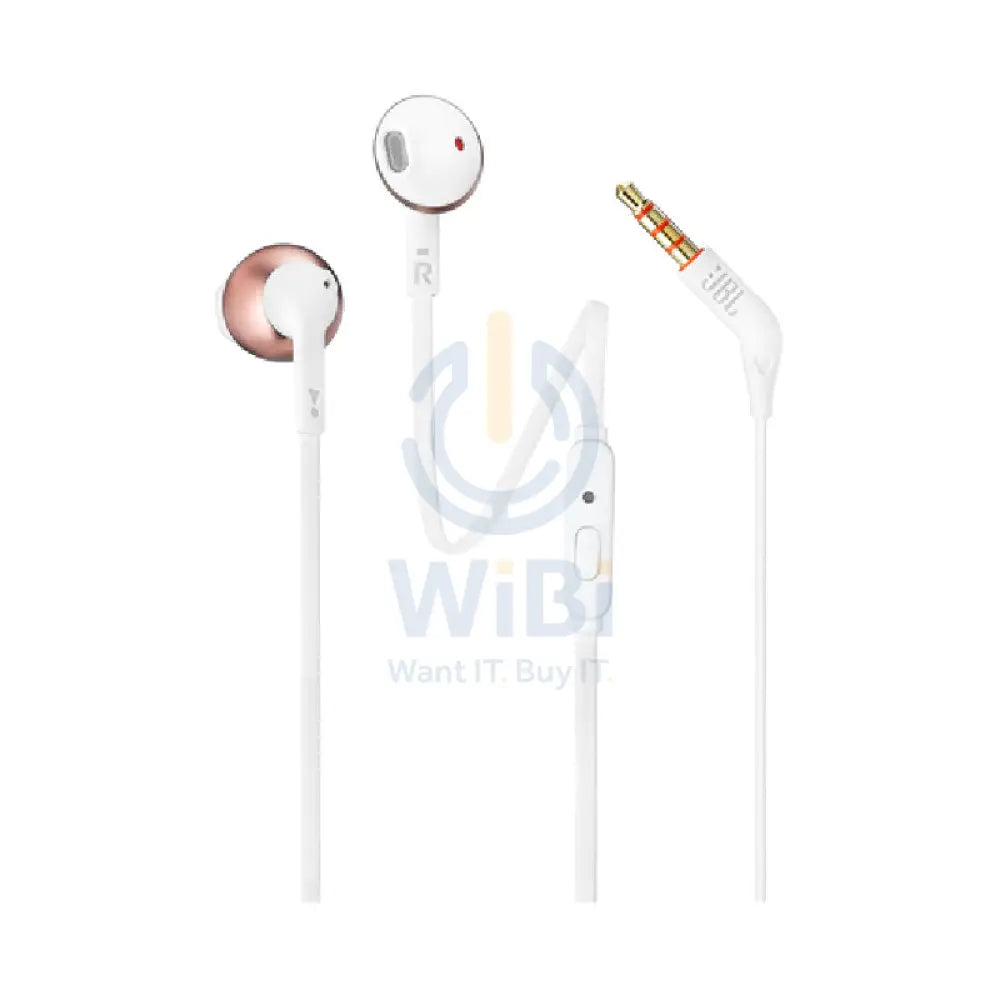 JBL Tune 205 Earphones - In-Ear / Wired / Rose Gold Accessories > Audio > Headphones