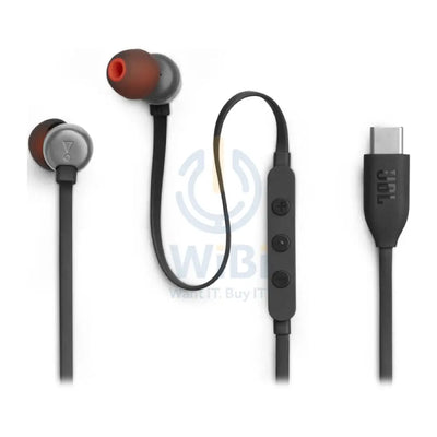 JBL Tune 310C USB-C Headphones - In-ear / Wired / Black Accessories > Audio > Headphones