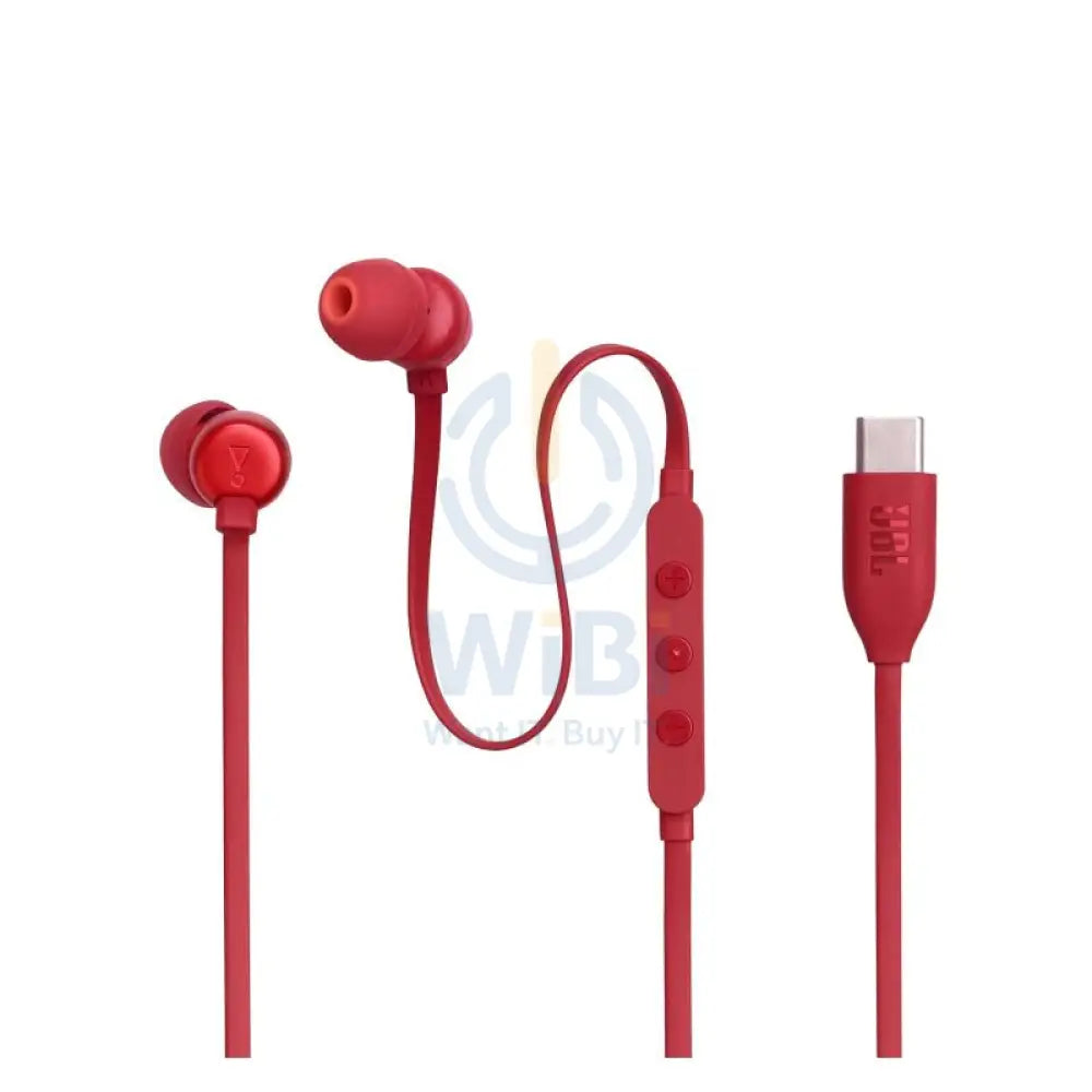 JBL Tune 310C يو اس بي سماعات الرأس  داخل الاذن / بسلك  أحمر  /اكسسوارات  الصوت > سماعات الرأس سماعات الرأس
