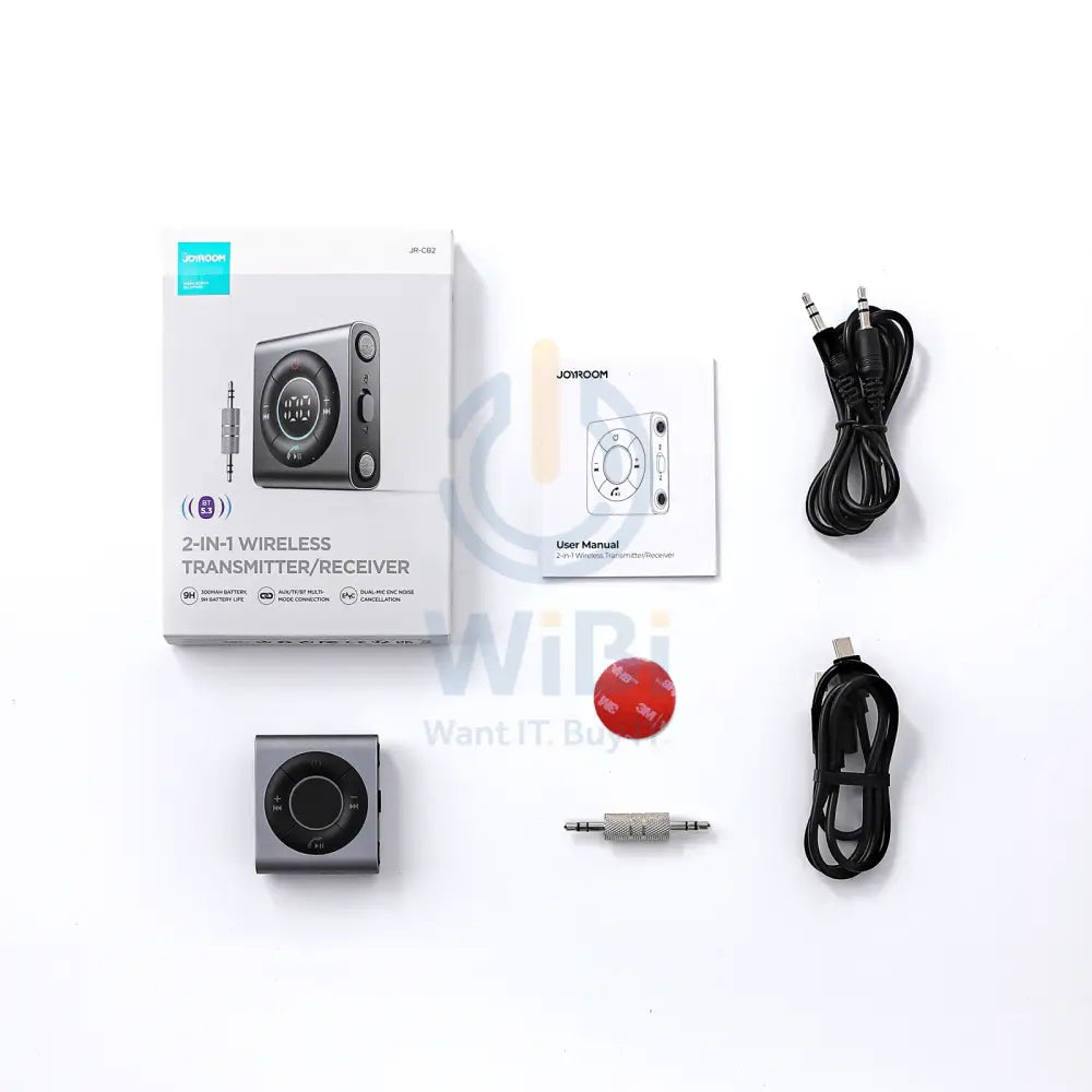 JR-CB2 2-in-1 Wireless Transmitter/Receiver-Dark Gray Accessories > Power Adapters