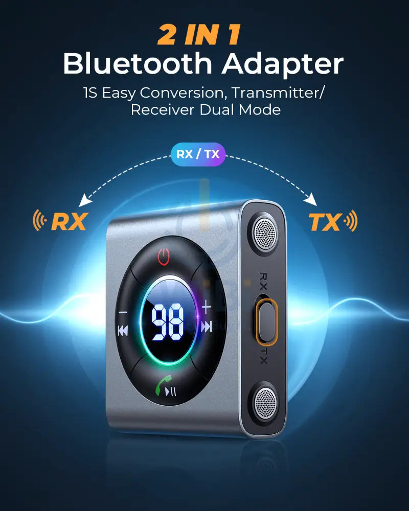 JR-CB2 2-in-1 Wireless Transmitter/Receiver-Dark Gray Accessories > Power Adapters
