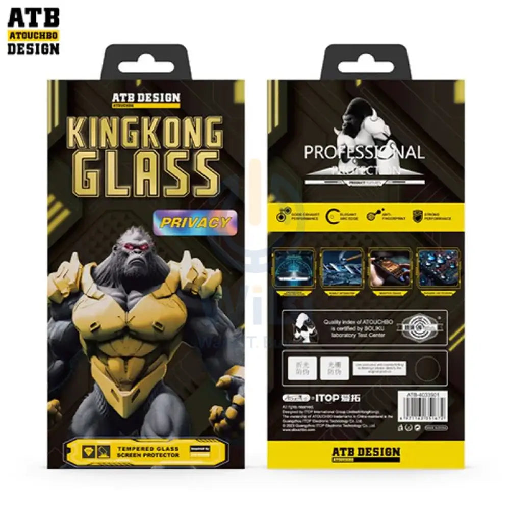 King Kong Tempered Glass Screen Protector - iPhone 15 Pro / Privacy Accessories > Mobiles & Tablets > Mobiles > Screen