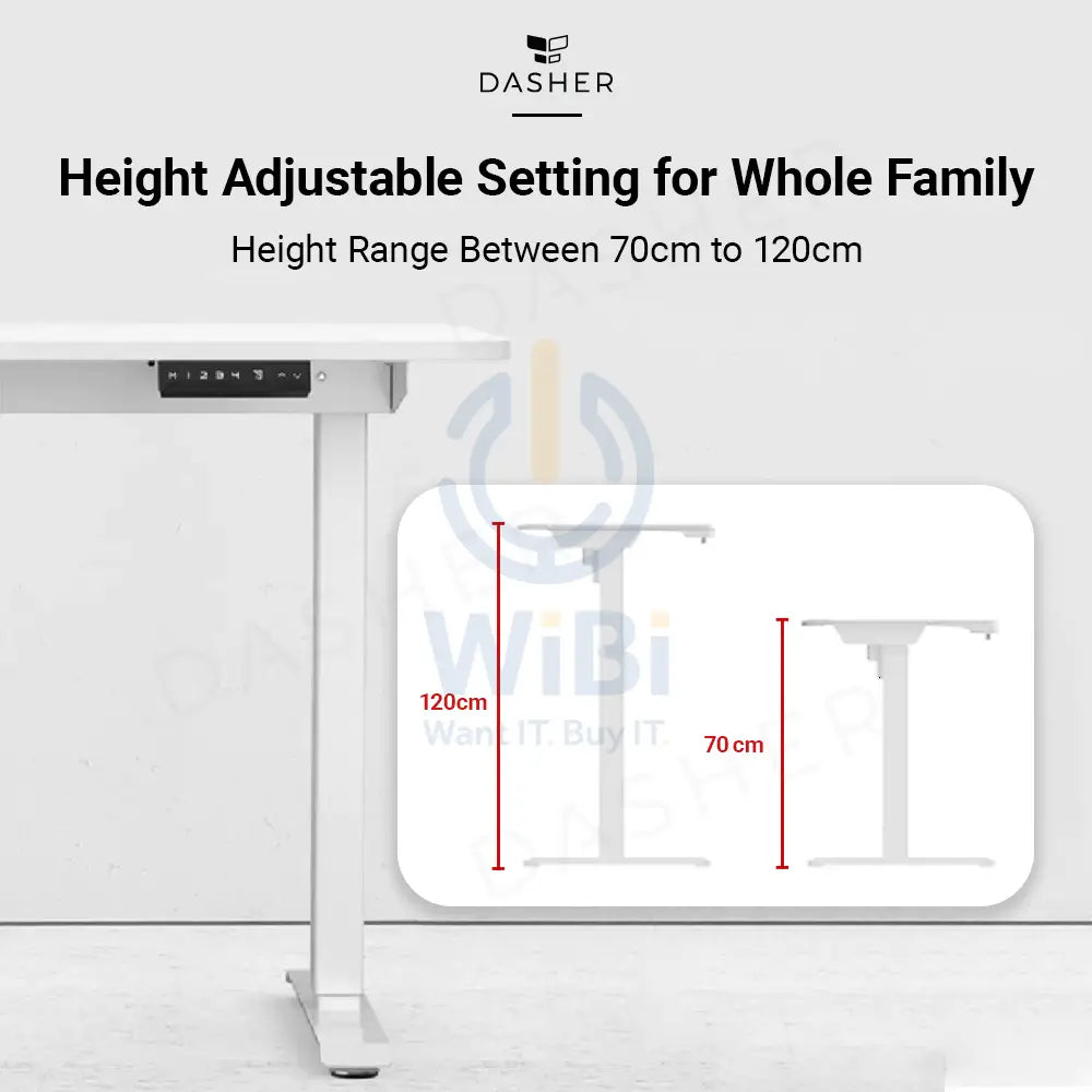 King smith Smart Height Adjustable Desk - White Accessories > Smart Devices