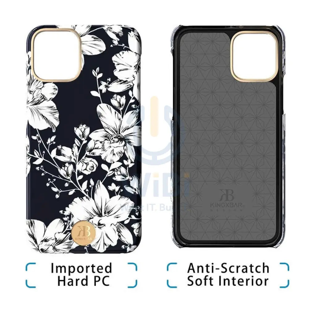 Kingxbar Swarovski Case - iPhone 11 Pro / Floral Black Accessories > Mobiles & Tablets > Mobiles > Covers & Cases