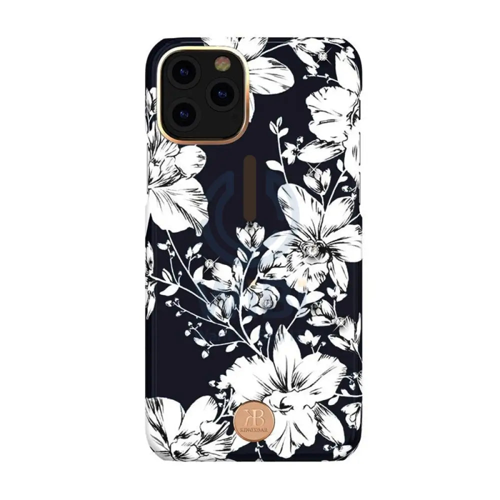 Kingxbar Swarovski Case - iPhone 11 Pro / Floral Black Accessories > Mobiles & Tablets > Mobiles > Covers & Cases