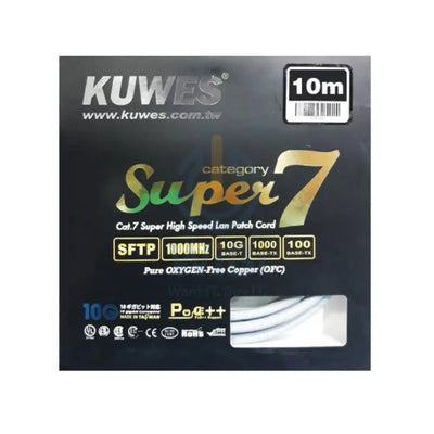 Kuwes C7P-10 CAT7 Network Ethernet Cable - 10 Meter / Grey Networking Products