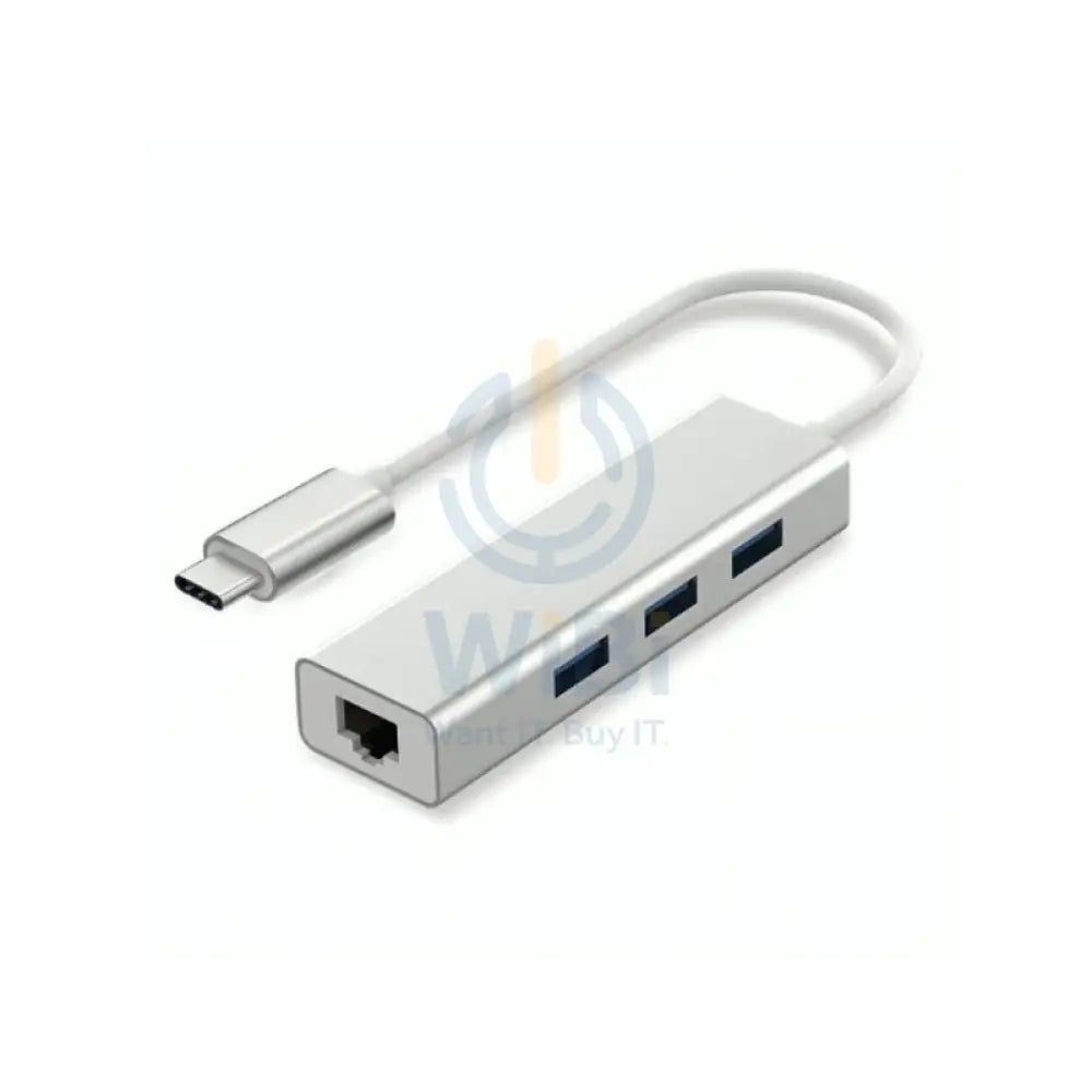KUWES TYPE-C To 3-Port USB-A Hub with RJ45 Adapter Networking Products > USB Network Adapter
