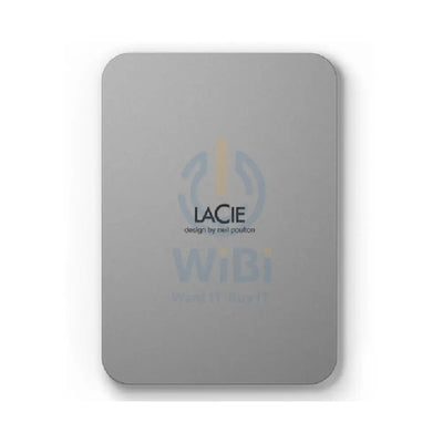 LaCie Portable Mobile Drive - 2TB / USB 3.2 Gen 1 / Type-C / Titanium Silver / External Hard Drive Storage > USB Hard