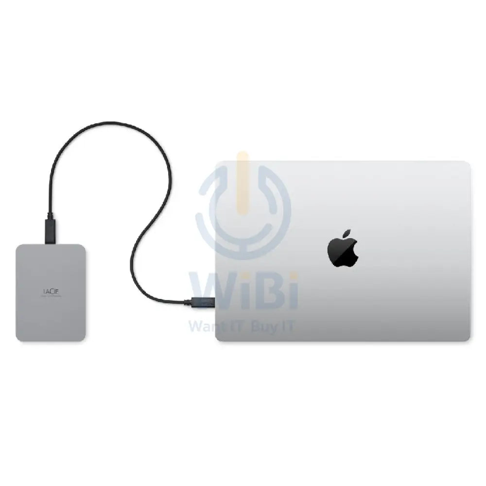 LaCie Portable Mobile Drive Secure - 2TB / 5.0 Gbps / USB 3.2 Gen 1 / Type-C / Space gray / External Hard Drive Storage