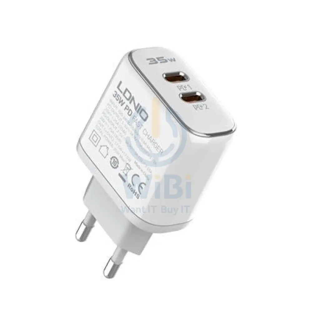Ldnio 35W Dual USB-C Super Fast Charging Accessories > Power Adapters